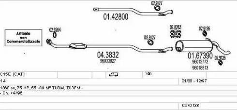 MTS C070138001066 - Система випуску ОГ autocars.com.ua