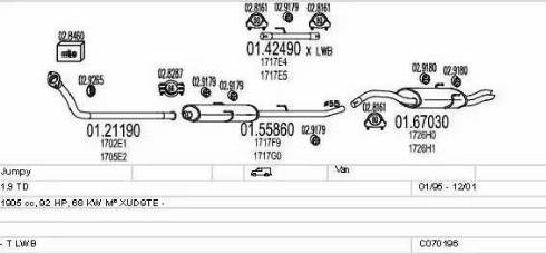 MTS C070196001127 - Система випуску ОГ autocars.com.ua
