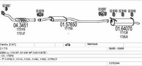 MTS C070244001182 - Система випуску ОГ autocars.com.ua