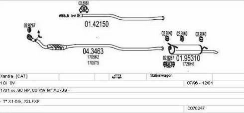 MTS C070247001185 - Система випуску ОГ autocars.com.ua