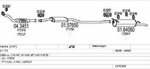 MTS C070258001196 - Система випуску ОГ autocars.com.ua