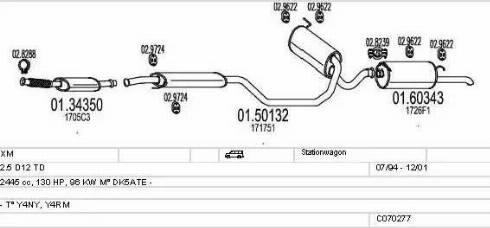 MTS C070277001217 - Система випуску ОГ autocars.com.ua