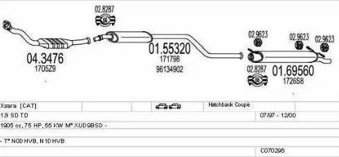 MTS C070296001238 - Система випуску ОГ autocars.com.ua