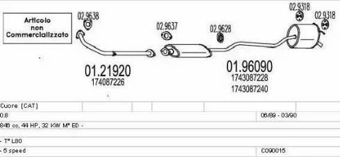 MTS C090015001383 - Система випуску ОГ autocars.com.ua