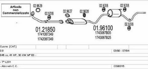 MTS C090016001384 - Система випуску ОГ autocars.com.ua