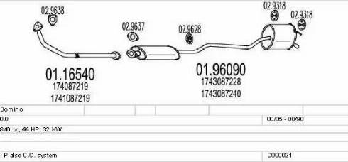 MTS C090021001391 - Система випуску ОГ autocars.com.ua