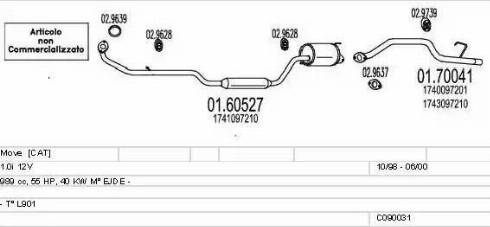 MTS C090031001402 - Система випуску ОГ autocars.com.ua