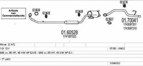 MTS C090032001403 - Система випуску ОГ autocars.com.ua