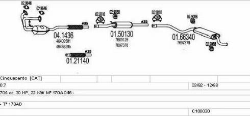 MTS C100030012738 - Система випуску ОГ autocars.com.ua