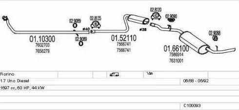 MTS C100093012803 - Система випуску ОГ autocars.com.ua