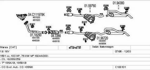 MTS C100101012811 - Система випуску ОГ autocars.com.ua