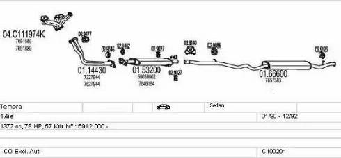 MTS C100201012910 - Система випуску ОГ autocars.com.ua