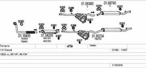 MTS C100209012920 - Система випуску ОГ autocars.com.ua