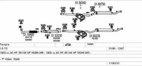 MTS C100210012921 - Система випуску ОГ autocars.com.ua