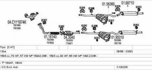MTS C100226012941 - Система випуску ОГ autocars.com.ua