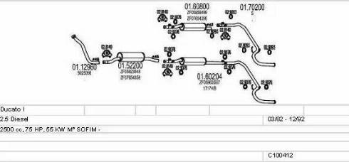 MTS C100412013131 - Система випуску ОГ autocars.com.ua