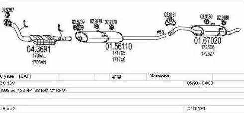 MTS C100534013251 - Система випуску ОГ autocars.com.ua