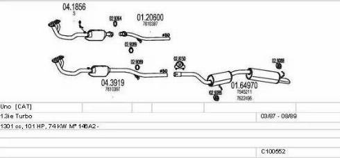 MTS C100552013269 - Система випуску ОГ autocars.com.ua