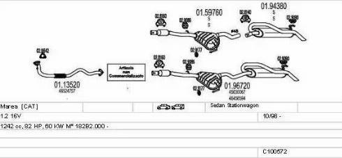 MTS C100572013289 - Система випуску ОГ autocars.com.ua