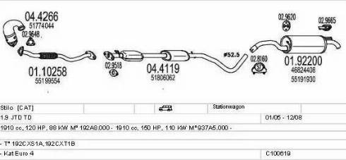 MTS C100619013341 - Система випуску ОГ autocars.com.ua