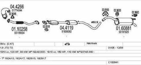 MTS C100641013367 - Система випуску ОГ autocars.com.ua