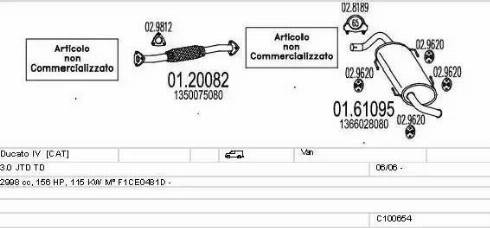 MTS C100654015725 - Система випуску ОГ autocars.com.ua