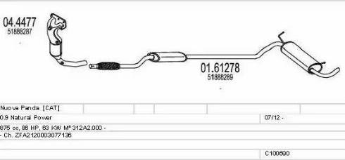 MTS C100690026945 - Система випуску ОГ autocars.com.ua