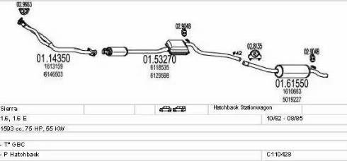 MTS C110428003698 - Система випуску ОГ autocars.com.ua