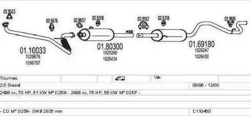 MTS C110460009554 - Система випуску ОГ autocars.com.ua