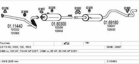 MTS C110463009559 - Система випуску ОГ autocars.com.ua