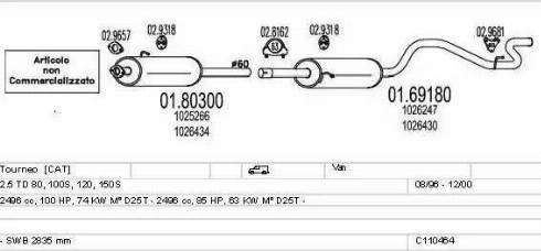 MTS C110464009561 - Система випуску ОГ autocars.com.ua