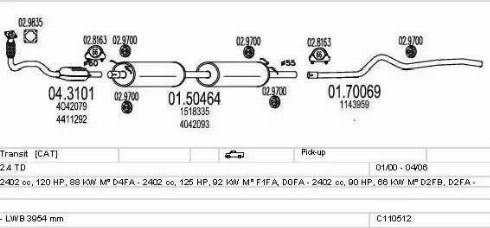 MTS C110512009117 - Система випуску ОГ autocars.com.ua