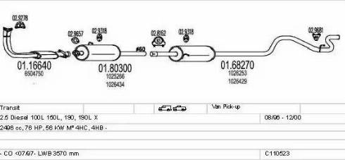 MTS C110523009134 - Система выпуска ОГ avtokuzovplus.com.ua