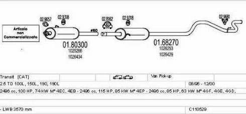 MTS C110529009143 - Система випуску ОГ autocars.com.ua