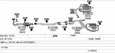 MTS C110619008212 - Система випуску ОГ autocars.com.ua