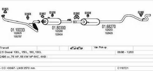 MTS C110721009196 - Система выпуска ОГ avtokuzovplus.com.ua