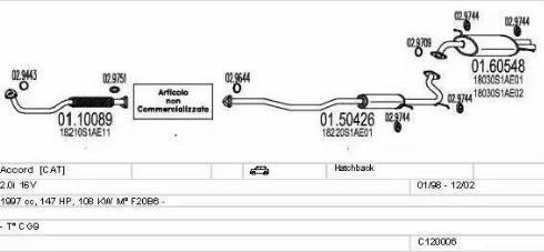 MTS C120006000033 - Система випуску ОГ autocars.com.ua