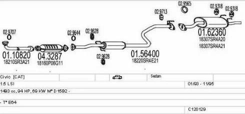 MTS C120129008140 - Система випуску ОГ autocars.com.ua