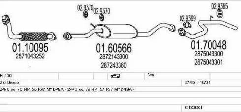 MTS C130031002778 - Система випуску ОГ autocars.com.ua