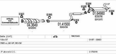 MTS C170016001440 - Система випуску ОГ autocars.com.ua