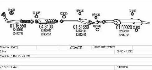 MTS C170029001497 - Система випуску ОГ autocars.com.ua