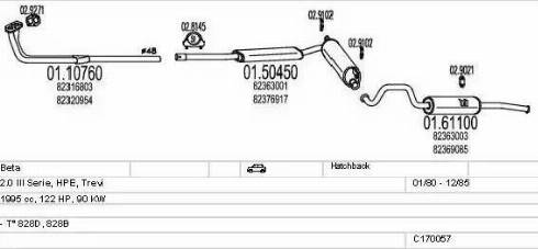 MTS C170057007476 - Система випуску ОГ autocars.com.ua