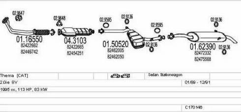 MTS C170146008676 - Система випуску ОГ autocars.com.ua