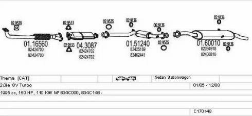 MTS C170148008499 - Система випуску ОГ autocars.com.ua