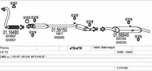 MTS C170156008701 - Система випуску ОГ autocars.com.ua