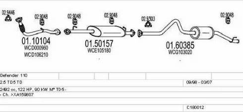 MTS C180012001461 - Система випуску ОГ autocars.com.ua