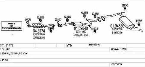 MTS C200030000061 - Система випуску ОГ autocars.com.ua