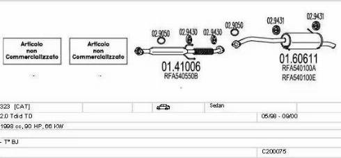 MTS C200075000118 - Система випуску ОГ autocars.com.ua
