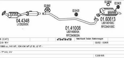 MTS C200105000167 - Система выпуска ОГ avtokuzovplus.com.ua