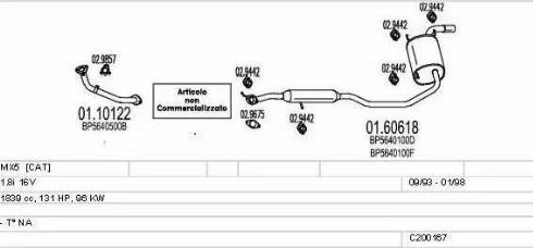 MTS C200167000252 - Система випуску ОГ autocars.com.ua